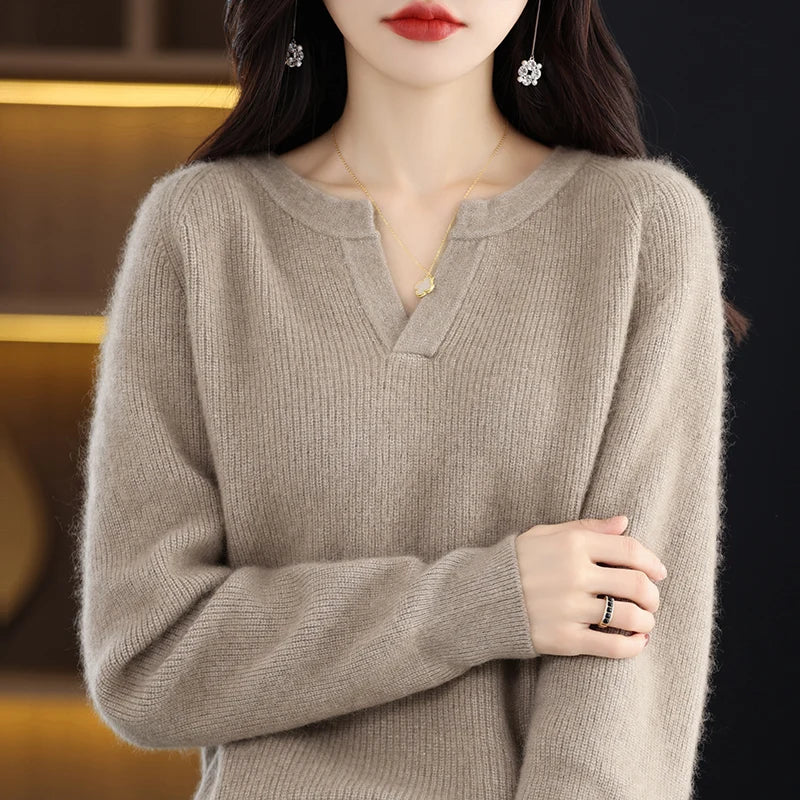 Ultra-Soft Cashmere Blend V-Neck Sweater