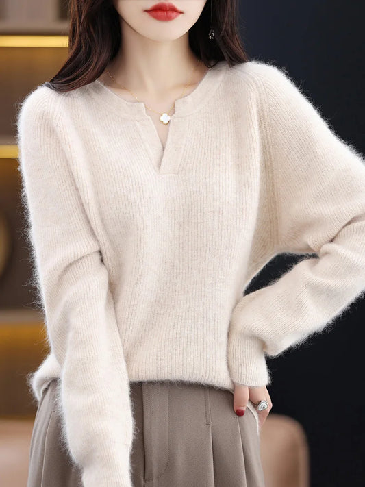 Ultra-Soft Cashmere Blend V-Neck Sweater