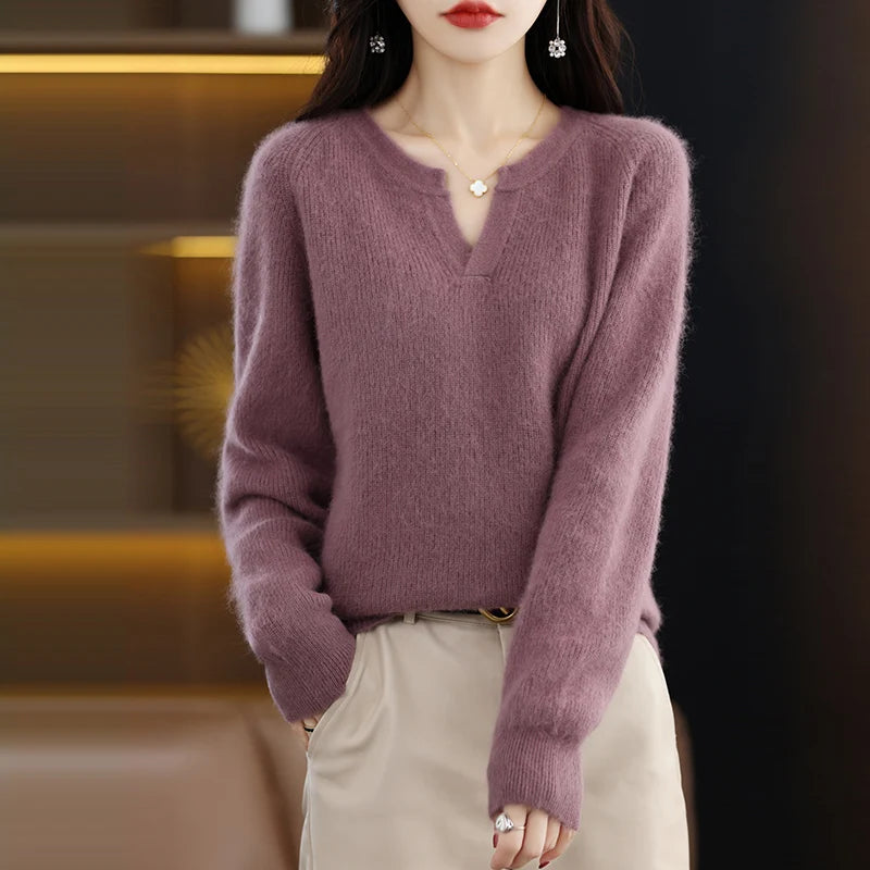 Ultra-Soft Cashmere Blend V-Neck Sweater