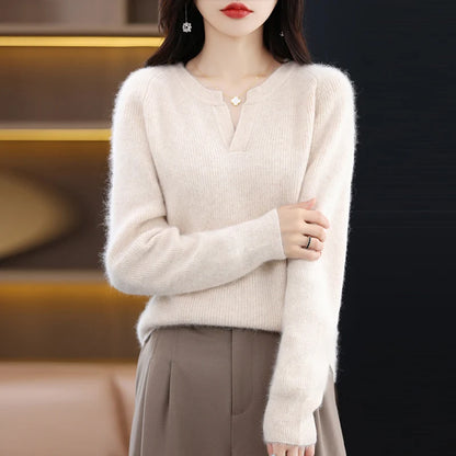 Ultra-Soft Cashmere Blend V-Neck Sweater