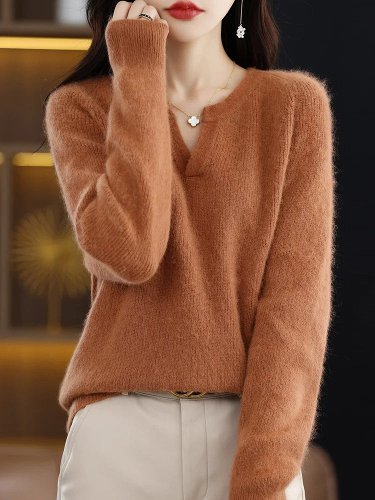 Ultra-Soft Cashmere Blend V-Neck Sweater