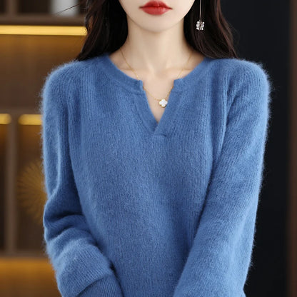 Ultra-Soft Cashmere Blend V-Neck Sweater