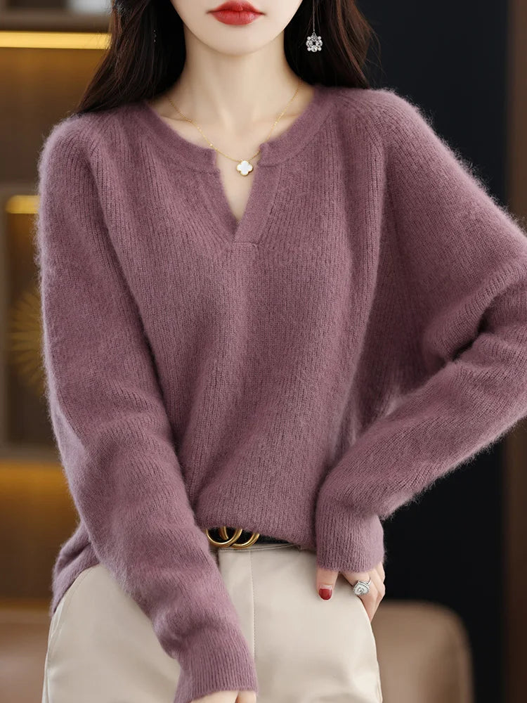 Ultra-Soft Cashmere Blend V-Neck Sweater