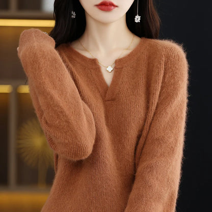 Ultra-Soft Cashmere Blend V-Neck Sweater