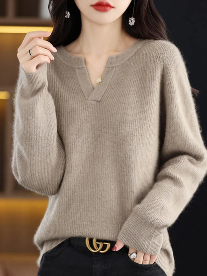 Ultra-Soft Cashmere Blend V-Neck Sweater